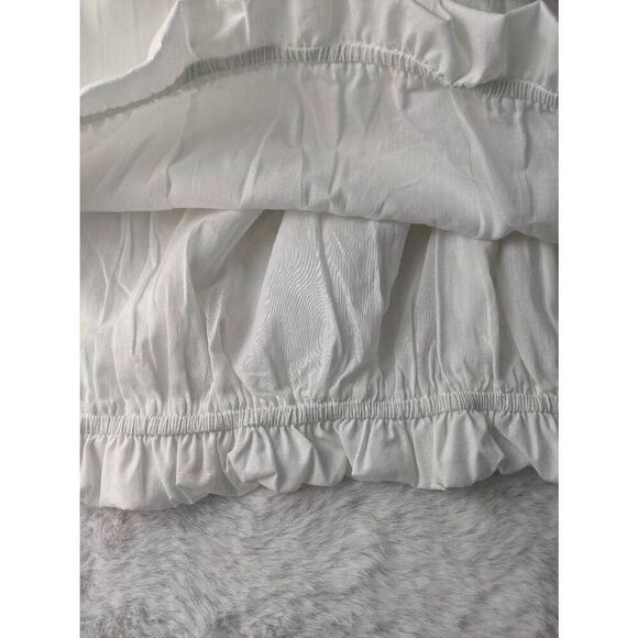 Anthropologie Pleated Puff Sleeve White Top Blouse Plus size 3X NWT - Picture 7 of 12